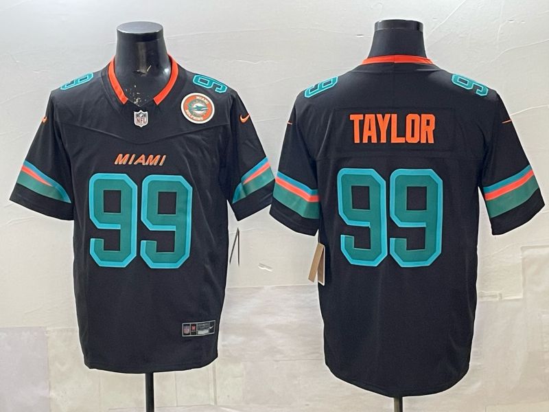 Men 2025 Nike Miami Dolphins #99 Taylor Black Throwback 5th generation Limited NFL Jersey 01->miami dolphins->NFL Jersey